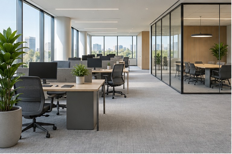 Illustrative office cleaning space